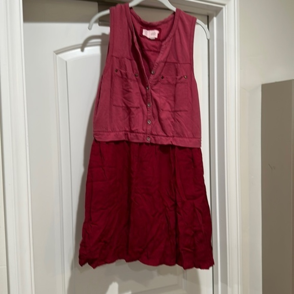 Anthro Saturday‎ Sunday size large sleeveless knee length red/maroon dress